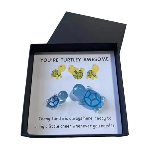 kkiuop Little Pocket Hug Turtle Token, You're Turtley Awesome, lustiger positiver Gruß, Schildkrötenspielzeug, entzückende Ermutigung von kkiuop