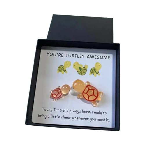 kkiuop Little Pocket Hug Turtle Token, You're Turtley Awesome, lustiges positives Ermutigungsspielzeug, entzückende Grußschildkröte von kkiuop