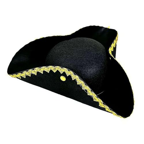 kkiuop Lustiger Erwachsenenhut im Kolonialstil, für Cosplay, Piratenhut, einzigartig, für Damen, Herren, Halloween, für historische Party-Nachstellungen kkiuop Lustiger Erwachsenenhut im Kolonialstil, für Cosplay, Piratenhut, einzigartig, für Damen, Herren, Halloween, für historische Party-Nachstellungen von kkiuop