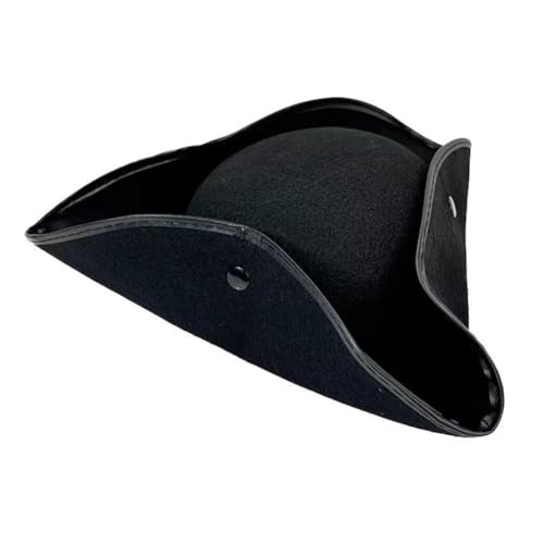 kkiuop Lustiger Trikornhut für Erwachsene, Kolonial-Stil, Cosplay, Piratenhut, einzigartig, für Damen, Herren, Halloween-Party, für historische X3D4-Hut-Nachstellungen kkiuop Lustiger Trikornhut für Erwachsene, Kolonial-Stil, Cosplay, Piratenhut, einzigartig, für Damen, Herren, Halloween-Party, für historische X3D4-Hut-Nachstellungen von kkiuop