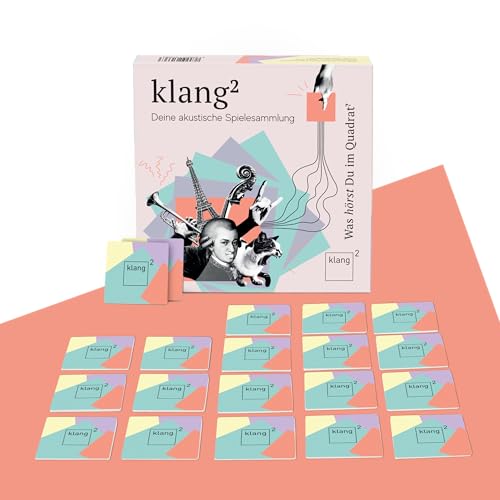 klang 2 Klang² Audiomemo - Preisgekröntes Lernspiel, Gedächtnisspiel, Gehörtraining, Familienspiel, Spielesammlung- Made in Germany von klang 2