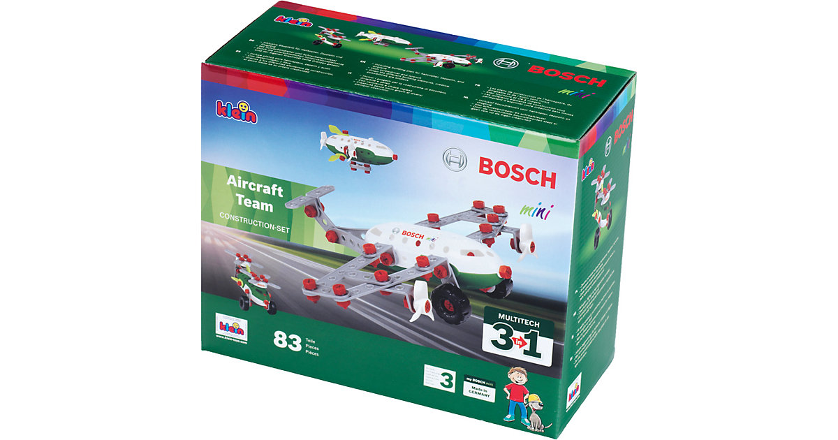 BOSCH 3 in 1 AIRCRAFT Team grün/weiß von klein