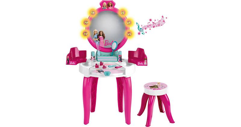 Barbie® Schminktisch mit Hocker inkl. Zubehör - mit Licht & Sound, pink von klein