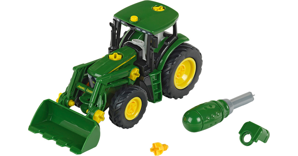 klein John Deere Traktor mit Frontlader und Gewicht grün klein John Deere Traktor mit Frontlader und Gewicht grün von klein