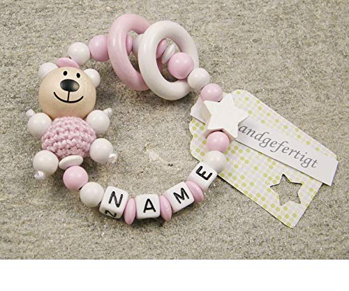 kleinerStorch Baby Motorik Spielzeug personalisiert mit Namen | Holz Lernspielzeug als Mädchen & Jungen Geschenk zur Geburt, Taufe | Bär und Stern in Weiss kleinerStorch Baby Motorik Spielzeug personalisiert mit Namen | Holz Lernspielzeug als Mädchen & Jungen Geschenk zur Geburt, Taufe | Bär und Stern in Weiss von kleinerStorch