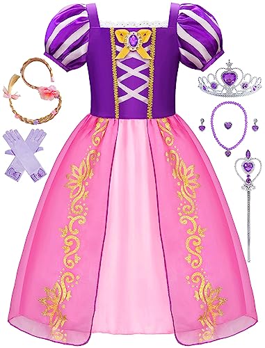 knemmy Prinzessin Kleid für Kleinkinder Mädchen Halloween Kostüm Cosplay Weihnachten Geburtstag Party Outfit von knemmy