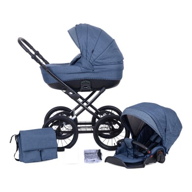 knorr-baby Kombikinderwagen Kreta 9-teiliges Set Blau mit Punkten knorr-baby Kombikinderwagen Kreta 9-teiliges Set Blau mit Punkten von knorr-baby