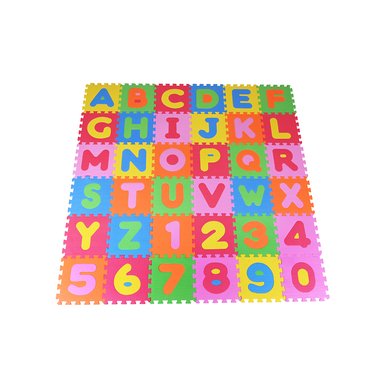 knorr toys® Puzzlematte Alphabet + Zahlen /36-tlg./30cm rot von knorr toys®