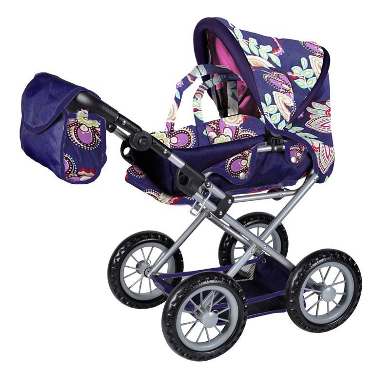Puppenkombiwagen Ruby blue flowers Puppenkombiwagen Ruby blue flowers von knorrtoys