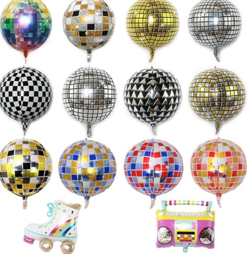 Discokugel Luftballons 56cm Helium 4D Bunte Party Dekorationen 12 Stück Discokugel Luftballons 56cm Helium 4D Bunte Party Dekorationen 12 Stück von kodivenj