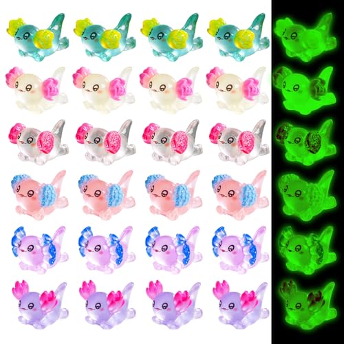 kodivenj 36 Stück Mini-Harz-Axolotl, 6 Farben, leuchtende winzige, kleine Kunststoff-Axolotl, leuchten im Dunkeln, Mini-Harz-Tiere für Puppenhaus, Garten, Mikro-Landschaft, Aquarium-Zubehör kodivenj 36 Stück Mini-Harz-Axolotl, 6 Farben, leuchtende winzige, kleine Kunststoff-Axolotl, leuchten im Dunkeln, Mini-Harz-Tiere für Puppenhaus, Garten, Mikro-Landschaft, Aquarium-Zubehör von kodivenj