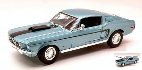 Scale Modell KOMPATIBEL MIT Ford Mustang GT Cobra Jet 1968 Light Blue METALLIC 1:18 MAISTO MI31167LB Scale Modell KOMPATIBEL MIT Ford Mustang GT Cobra Jet 1968 Light Blue METALLIC 1:18 MAISTO MI31167LB von koenig-tom