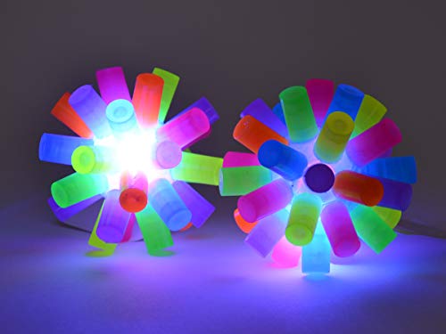 2 Stück LED Pillar Rainbow Ball mit Spikes Noppen von kogler
