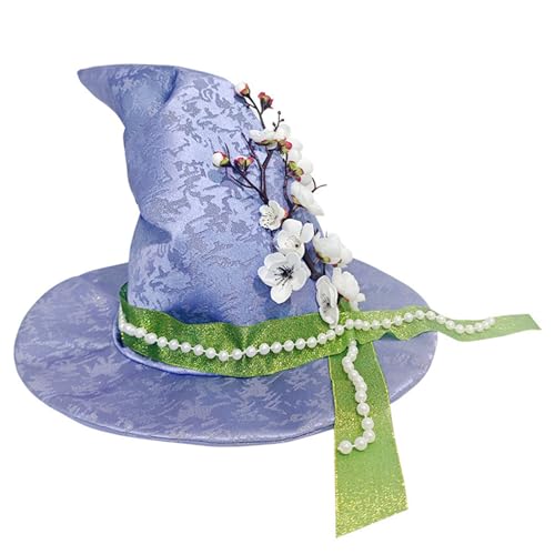 kokdid Hexenhut mit klassischem Blumendesign, für Osterferien und Themenpartys, verstellbar, bequem, Polyester-Stoff-Kopfbedeckung kokdid Hexenhut mit klassischem Blumendesign, für Osterferien und Themenpartys, verstellbar, bequem, Polyester-Stoff-Kopfbedeckung von kokdid