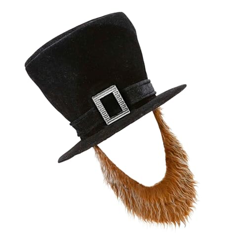 kokdid Piratenhut mit angenähtem Bart weiches Kostümzubehör für Halloween-Party, Erwachsenengröße, 55–60 cm Kopfumfang kokdid Piratenhut mit angenähtem Bart weiches Kostümzubehör für Halloween-Party, Erwachsenengröße, 55–60 cm Kopfumfang von kokdid