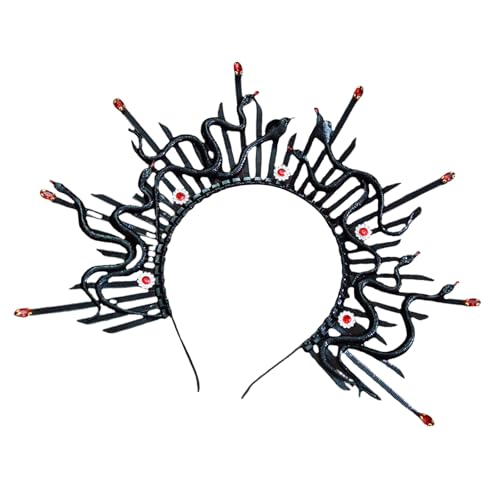 kokdid Schlangenkopf-Krone, Kopfschmuck, Mythologie, Haar-Accessoire, einzigartiges Schlangen-Stirnband, Geschenk für Damen und Mädchen, Mode-Liebhaber kokdid Schlangenkopf-Krone, Kopfschmuck, Mythologie, Haar-Accessoire, einzigartiges Schlangen-Stirnband, Geschenk für Damen und Mädchen, Mode-Liebhaber von kokdid