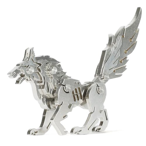 Kolotesame 3D-Metallpuzzle Wolf für Erwachsene, Wildwolf-Bausatz mit Werkzeug, Metall-Minifiguren als Geschenk für Männer und 3D-Baubegeisterte Kolotesame 3D-Metallpuzzle Wolf für Erwachsene, Wildwolf-Bausatz mit Werkzeug, Metall-Minifiguren als Geschenk für Männer und 3D-Baubegeisterte von kolotesame