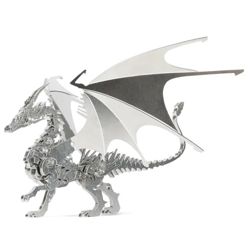 Kolotesame Mythischer Feuerdrache 3D-Metallpuzzle für Erwachsene, Drachen-DIY-Bausatz, Fantasy-Wyvern-Figur für Gamer oder als Metalldeko für den Schreibtisch Kolotesame Mythischer Feuerdrache 3D-Metallpuzzle für Erwachsene, Drachen-DIY-Bausatz, Fantasy-Wyvern-Figur für Gamer oder als Metalldeko für den Schreibtisch von kolotesame