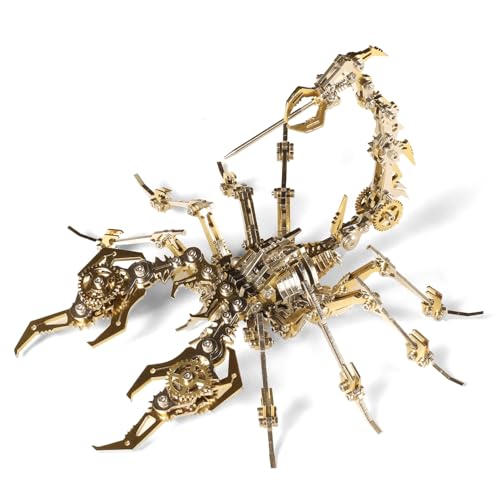 Kolotesame Skorpion 3D-Metallpuzzle für Erwachsene, Mechanischer Skorpion zum Selberbauen, anspruchsvoller Bausatz mit Werkzeug, tolle Schreibtischdekoration für Männer und 3D-Baubegeisterte (Gold) Kolotesame Skorpion 3D-Metallpuzzle für Erwachsene, Mechanischer Skorpion zum Selberbauen, anspruchsvoller Bausatz mit Werkzeug, tolle Schreibtischdekoration für Männer und 3D-Baubegeisterte (Gold) von kolotesame