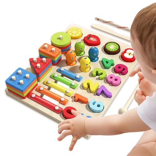 komsoup Holzformen Lernpuzzle,Zähl- Und Steckspiel Mit Formen - Frühes Lernspielzeug Mit Mathe-Blöcken Für Vorschulkinder Und Mädchen Familie komsoup Holzformen Lernpuzzle,Zähl- Und Steckspiel Mit Formen - Frühes Lernspielzeug Mit Mathe-Blöcken Für Vorschulkinder Und Mädchen Familie von komsoup
