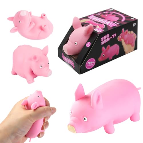 3 Stück Anti Stress Schwein Spielzeug, Stress Schwein Quetschspielzeug aus TPR, Rosa Dekompressions Schwein Stressabbau, Schwein Squeeze Toy für Erwachsene und Kinder 3 Stück Anti Stress Schwein Spielzeug, Stress Schwein Quetschspielzeug aus TPR, Rosa Dekompressions Schwein Stressabbau, Schwein Squeeze Toy für Erwachsene und Kinder von Korsaot