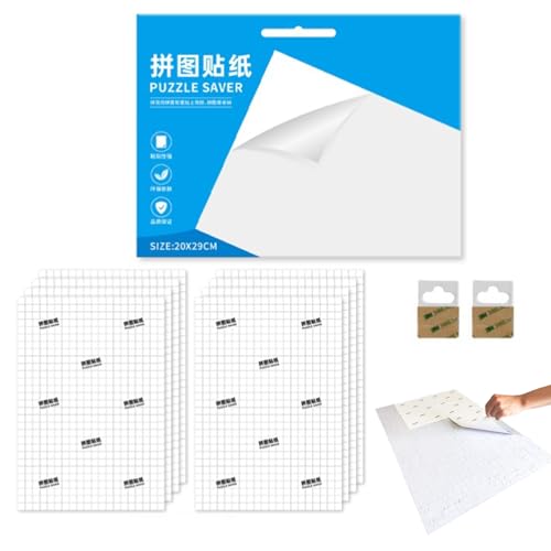 8 Stück Puzzlekleber, Ultra-Haftung Puzzle Kleber, Selbstklebend Puzzlekleber zum Erhalt von 2 x 1000 Teile Puzzles und Zum Schutz der Puzzles in Nur Wenigen Minuten von Korsaot