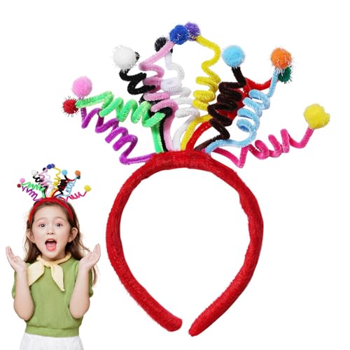 Haarreif Karneval, Konfetti Haarreif mit Wackel Spiralen Kugeln, Clown Zubehör für Faschingsfeste und Geburtstagsfeiern mit Glitzereffekt Haarreif Karneval, Konfetti Haarreif mit Wackel Spiralen Kugeln, Clown Zubehör für Faschingsfeste und Geburtstagsfeiern mit Glitzereffekt von Korsaot