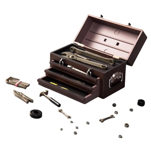 kowaku 1/6 Werkzeugkoffer Tools Speicher Miniaturmodell Mini Möbel für 12 "Zahlen Körperpuppenmodell, Dunkelbraun kowaku 1/6 Werkzeugkoffer Tools Speicher Miniaturmodell Mini Möbel für 12 "Zahlen Körperpuppenmodell, Dunkelbraun von kowaku