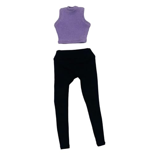 kowaku 1/6 gestrickte Weste mit Hosen verkleiden lässige grundlegende Tank -Strick -Tanktoper für 12 Zoll, Violett von kowaku