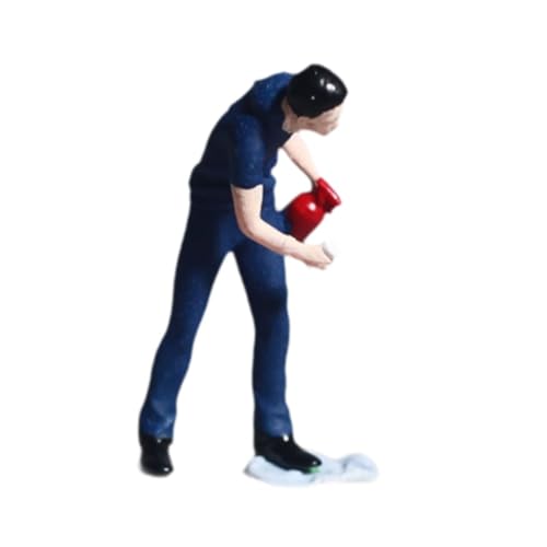 kowaku 1/64 Modell Modell Figur winzige Menschen Dioramen Landschaftsdekor, Szenenprops realistische handgemalte Figur -Mini -Puppenmodell, Blaue Anzug Männer von kowaku
