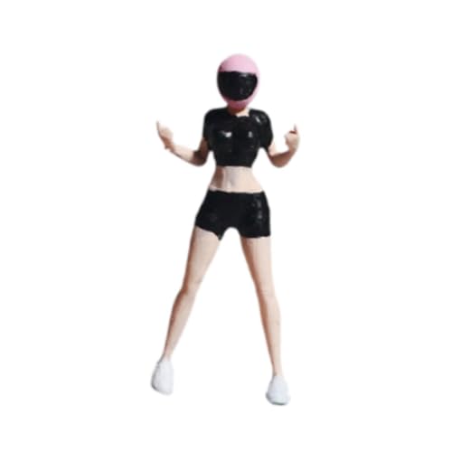 kowaku 1/64 Modell Modell Figur winzige Menschen Dioramen Landschaftsdekor, Szenenprops realistische handgemalte Figur -Mini -Puppenmodell, Schwarzer Anzug Weiblich von kowaku