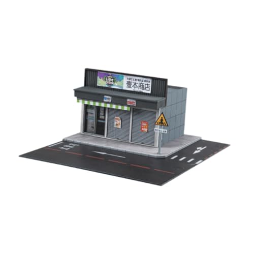 kowaku 1/64 Store Model Diorama Miniatur Architektur Szenen Layout -Requisiten -Modellauto -Display mit leichten Desktop -Ornament von kowaku