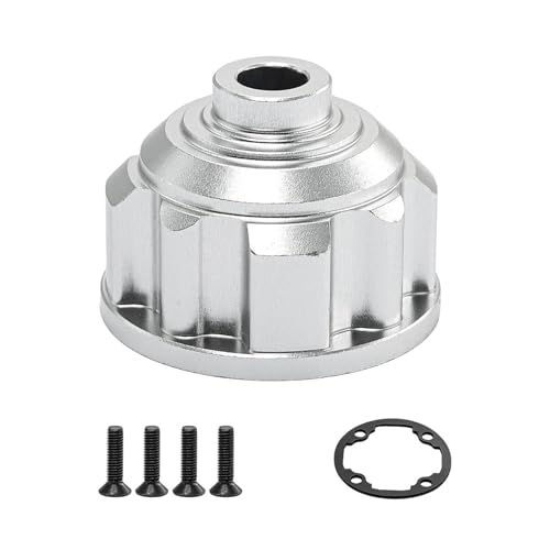 kowaku 1/8 1/10 RC Diff -Fallabdeckung, Aluminiumlegierungsdifferentialgehäuse Diff -Ausrüstungsabdeckung für Lastwagen, Argent von kowaku