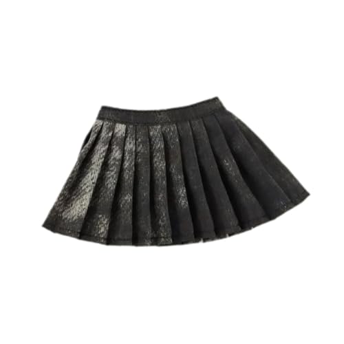 kowaku 1: 6 -Figur Accessoire Weiches Dressing Stilvoller lässiger Requisite Bequeme tragbare Puppenkleidung Miniaturrock, Schwarzgrau von kowaku