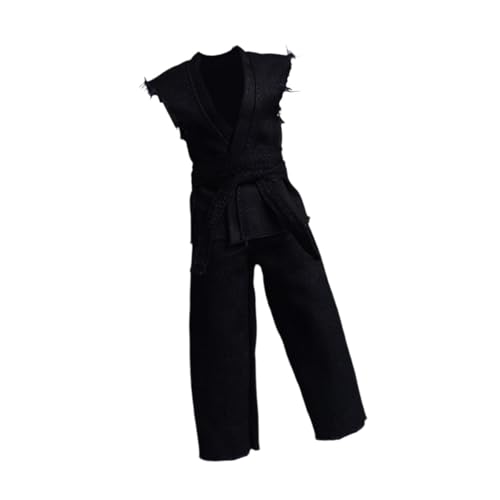 kowaku 1:12 Aktionszahlen Samurai Kimono 6 "Figur Judo Uniform Kostüm Doll Kleidung Outfits, Schwarz von kowaku