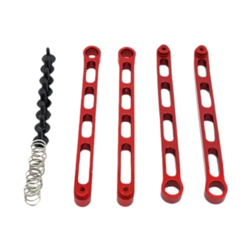 kowaku 1:12 RC-Car-Vorderachsen-Zugstangensatz, Ersatzteile, Zubehör, Metall, einfache Installation, Befestigungsteile für MN82 RC-Fahrzeuge, Rot von kowaku