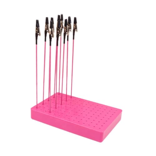 kowaku 10 Stücke Malerei Clips Paint Stand Basis Modell Malerei Clip Sticks für DIY -Modell Malerei Handwerkshandwerk, Pink 10 Clips von kowaku