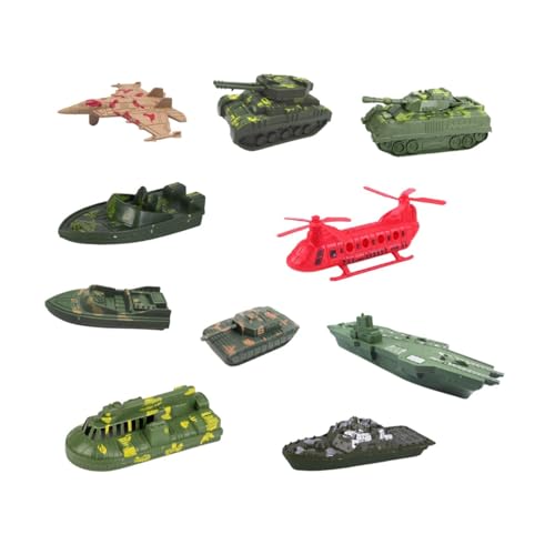 kowaku 10 Stücke Marine Schiff Spielzeugflugzeugspielzeugmodell Kriegsschiffs Kit für Kinder von kowaku