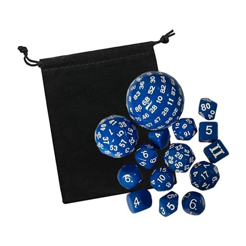 kowaku 15x Polyedrische Würfel Spielwürfel D3- Spielwürfel für Partyspiel Kartenspiele, Blau von kowaku