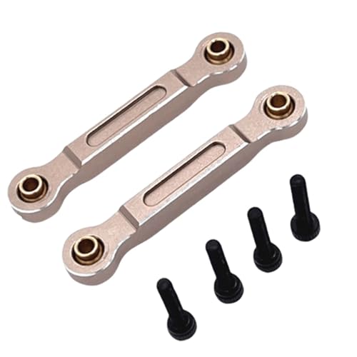 kowaku 2 Stück RC Auto Chassis Halterungsteile Vordere Lenkstange Zubehör für 1/14, Champagner Silber kowaku 2 Stück RC Auto Chassis Halterungsteile Vordere Lenkstange Zubehör für 1/14, Champagner Silber von kowaku
