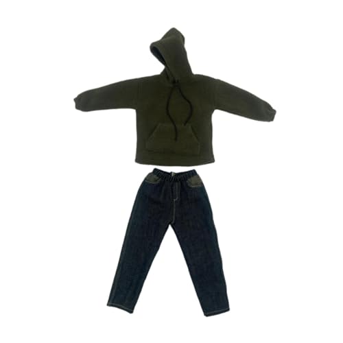 kowaku 2 X Kapuzenpullover Und Jeans Im Maßstab 1:6, Handgefertigte Puppenkleidung für 12 Zoll Figuren, Zubehör kowaku 2 X Kapuzenpullover Und Jeans Im Maßstab 1:6, Handgefertigte Puppenkleidung für 12 Zoll Figuren, Zubehör von kowaku
