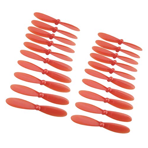 kowaku 20 Stück Propeller Drohnen Zubehör Rotorblätter Ersatzpropeller Aus Umweltfreundlichem Plastik für Lange Haltbarkeit für Mini RC Drohnen Der, Rot, 5,5 cm kowaku 20 Stück Propeller Drohnen Zubehör Rotorblätter Ersatzpropeller Aus Umweltfreundlichem Plastik für Lange Haltbarkeit für Mini RC Drohnen Der, Rot, 5,5 cm von kowaku