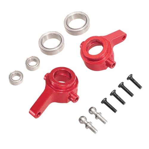 kowaku 2X Maßstab 1:18 Front Steering Cup Metall Lenkung Cups Upgrade RC Auto Zubehör für 184011 184008 DIY ACCS, Rot von kowaku