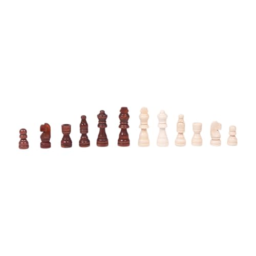 kowaku 32x Schachfiguren aus Holz, Figurenspiel, Zubehör, Brettspiele 1-2 Spieler, Holzschachfiguren, Schachspiel-Spielfiguren für die Schule, S von kowaku