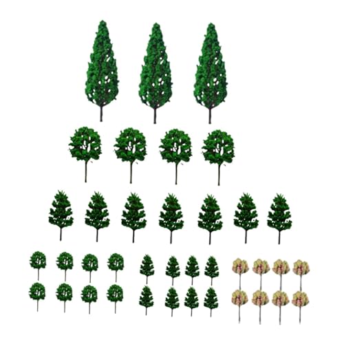 kowaku 38x Model Bäume Gebäude Modell Fairy Garden gemischte realistische Desktop -Orament -Filmprops Mini Diorama Bäume Ho Skala Bäume von kowaku