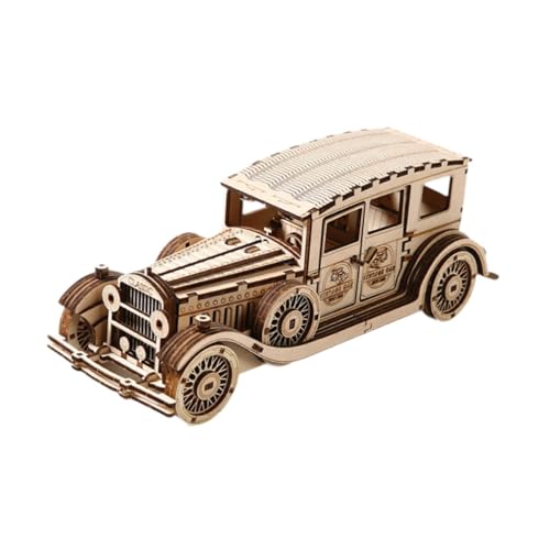 kowaku 3D -Holz -Puzzle -Modellauto -Kit, Puzzlesenspielzeug, mechanisches Holzmodell, Retro -Auto -Modellgebäude für Jugendliche Erwachsene Dekoration von kowaku