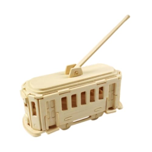 kowaku 3D -Puzzle -Straßenbahn Holzhandwerks -Baumodell Kit unvollendetes DIY -Gebäude für Teenager von kowaku