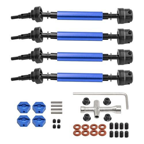 kowaku 4 Stück CVD-Antriebswellen-Antriebswellenachsen vorne und hinten, Ersatz, Robustes DIY-Upgrade-Teil, für 1:10 Sacle-Fahrzeugmodelle, Blau kowaku 4 Stück CVD-Antriebswellen-Antriebswellenachsen vorne und hinten, Ersatz, Robustes DIY-Upgrade-Teil, für 1:10 Sacle-Fahrzeugmodelle, Blau von kowaku