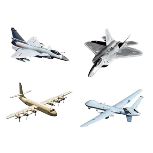 kowaku 4 Stücke DIY Flugzeug Handcrafts Fighter Building Kit Assembly Bildungsspielzeugflugzeugflugzeugmodell von kowaku