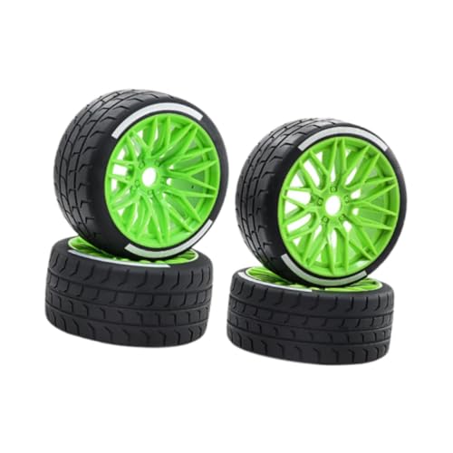 kowaku 4pcs 1: 7 Skala RC Car Tire Ersatzteile Ersatzteile auf Road Tire Reifen für RC Hobby Car Trucks, GrÜn von kowaku